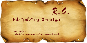 Répásy Orsolya névjegykártya